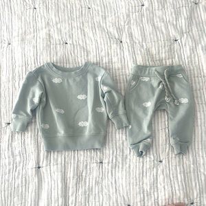 Rylee + Cru 0-3m Sweatshirt Joggers Set Baby Girl / Boy - Like New, Worn Once